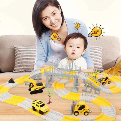 TrackTech  Electric Engineering Car Set (137-467pcs) - Ultimate Kids' Birthday Gift